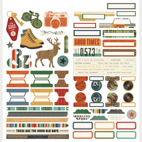 Simple Stories - Aufkleber "Rustic Legend" Cardstock Sticker Basics