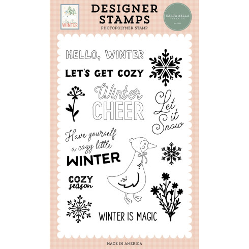 Carta Bella - Stempelset "Winter Cheer" Clear Stamps - Silly Goose Winter
