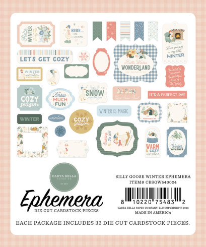 Preview: Carta Bella - Stanzteile "Silly Goose Winter" Ephemera