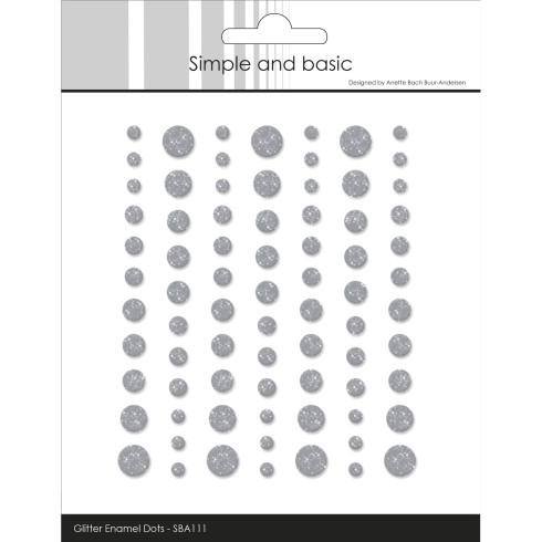 Simple and Basic - Glitter Enamel Dots "Concrete"