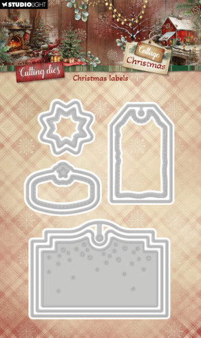 Preview: Studio Light - Stanzschablone "Christmas Labels" Cottage Christmas Cutting Dies