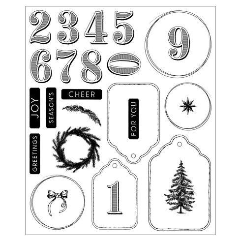 Preview: Sizzix - Stanzschablone & Stempelset "Holiday Tags" Thinlits Craft Dies & Clear Stamps by by 49 & Market