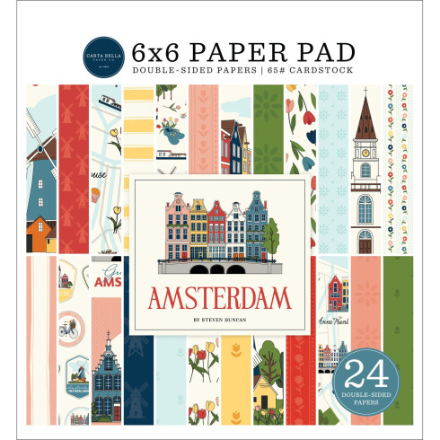 Carta Bella - Designpapier "Amsterdam" Paper Pad 6x6 Inch - 24 Bogen