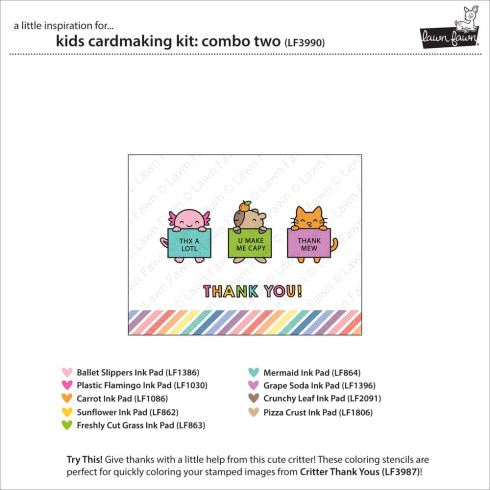 Preview: Lawn Fawn - Kids Cardmaking Kit "Combo Two"