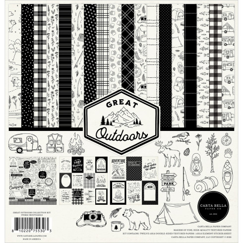 Carta Bella - Designpapier "Great Outdoors" Collection Kit 12x12 Inch - 12 Bogen