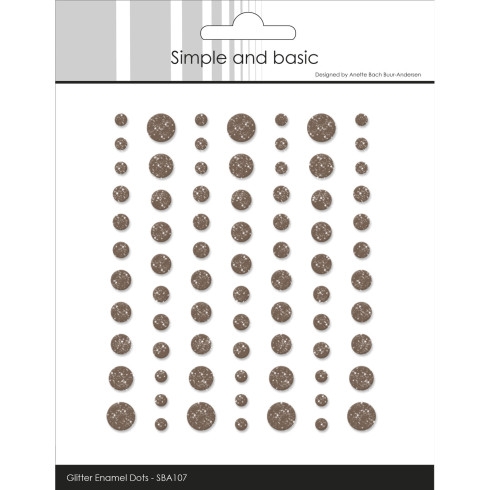Simple and Basic - Glitter Enamel Dots "Coffee"