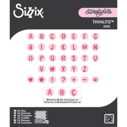 Sizzix - Stanzschablone "Alphabet Beads" Thinlits Craft Dies by Letters by Shells