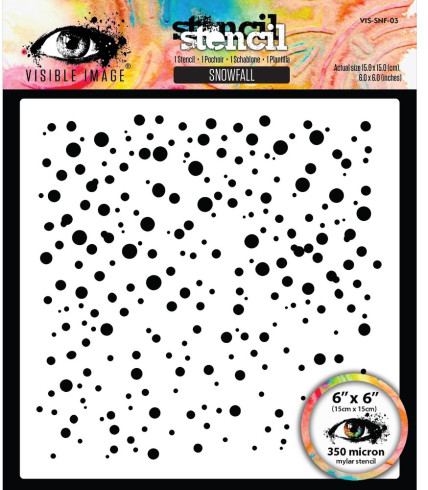 Preview: Visible Image - Schablone 6x6 Inch "Snowfall" Stencil by Mark Alexander