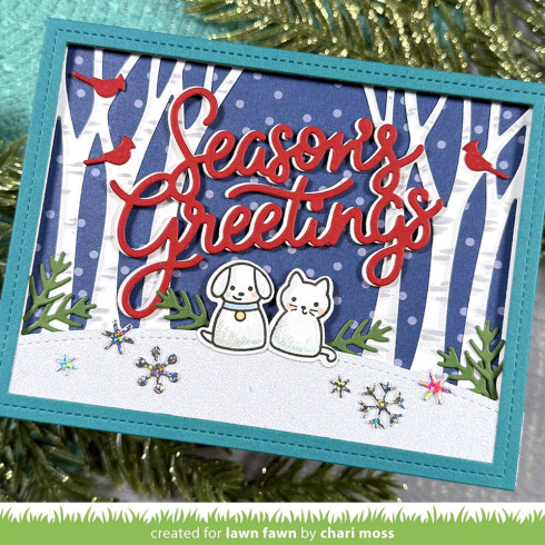 Lawn Fawn - Stanzschablone "Winter Forest Backdrop: Landscape" Lawn Cuts Dies