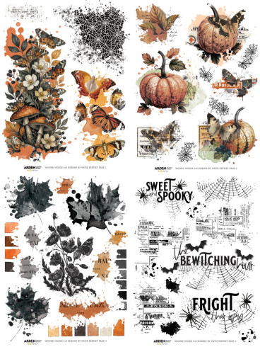 Preview: Arden Creative Studio - Transfer Aufkleber "Wicked Woods" Katie Pertiet Rub-On Transfer Set