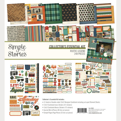 Preview: Simple Stories - Collectors Essential Kit "Rustic Legend" 12 Bogen Designpapier