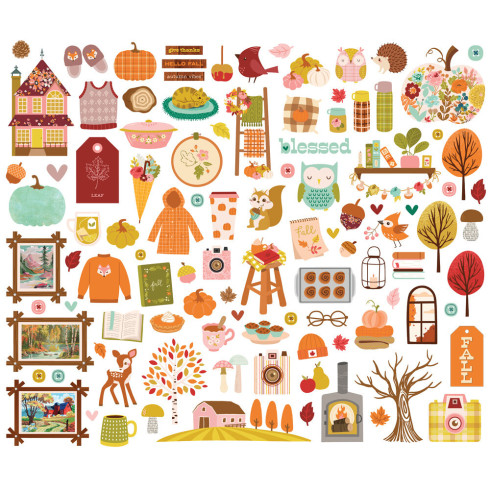 Preview: Simple Stories - Stanzteile "Pumpkins & Plaid" Bits & Pieces