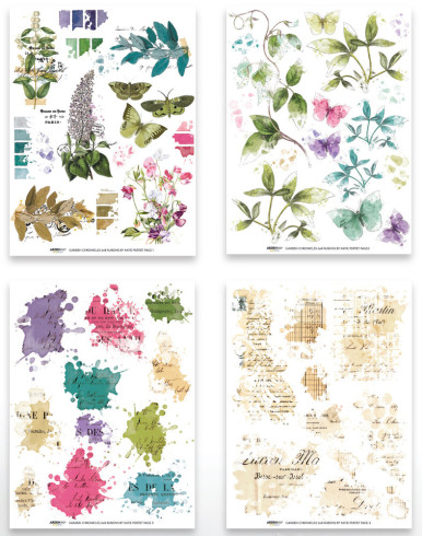 Preview: Arden Creative Studio - Transfer Aufkleber "Garden Chronicles" Katie Pertiet Rub-On Transfer Set