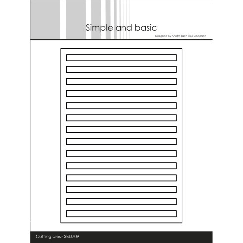 Simple and Basic - Stanzschablone A6 "Rectangle Horizontal Striped Panel" Dies