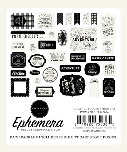 Preview: Carta Bella - Stanzteile "Great Outdoors" Ephemera
