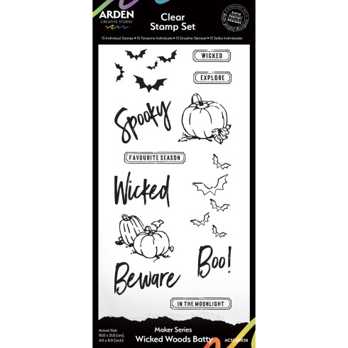 Arden Creative Studio - Stempelset "Wicked Woods Batty" Clear Stamps