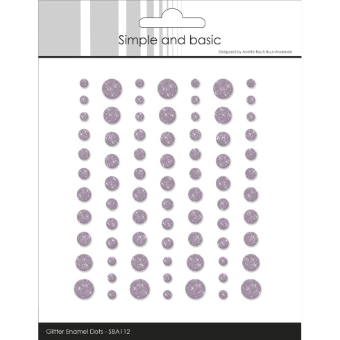 Simple and Basic - Glitter Enamel Dots "Heather"