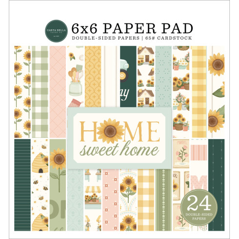 Carta Bella - Designpapier "Home Sweet Home" Paper Pad 6x6 Inch - 24 Bogen