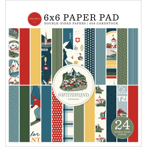 Carta Bella - Designpapier "Switzerland" Paper Pad 6x6 Inch - 24 Bogen