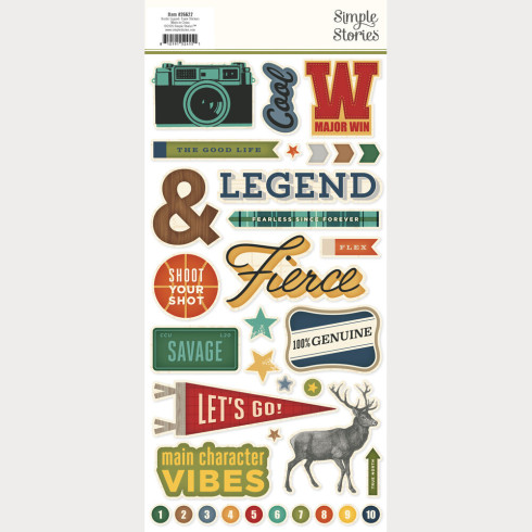Preview: Simple Stories - Aufkleber "Rustic Legend" Foam Sticker