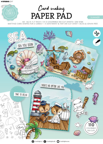 Preview: Studio Light  "Sweet Stories Summer" Cardmaking Pad A4