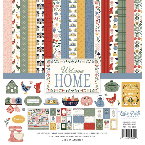 Echo Park - Designpapier "Welcome Home" Collection Kit 12x12 Inch - 12 Bogen