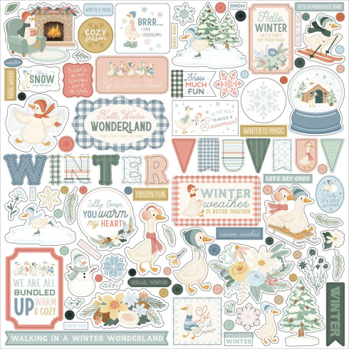 Carta Bella - Aufkleber "Silly Goose Winter" Element Stickers