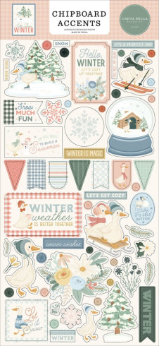 Preview: Carta Bella - Chipboard Sticker 6x13 Inch "Silly Goose Winter 6x13 Inch"