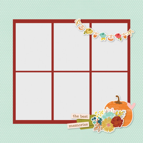 Simple Stories - Stanzteile "Pumpkins & Plaid" Simple Pages Pieces