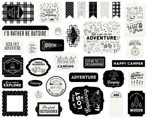 Preview: Carta Bella - Stanzteile "Great Outdoors" Ephemera