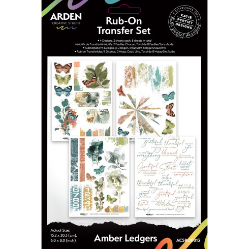 Arden Creative Studio - Transfer Aufkleber "Amber Ledgers" Katie Pertiet Rub-On Transfer Set