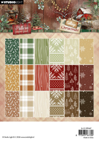 Preview: Studio Light - Designpapier A5 "Cottage Christmas" Pattern Paper Pad - 36 Bogen