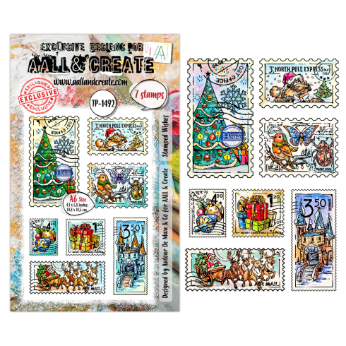 Preview: AALL and Create - Stempelset A6 "Stamped Wishes" Clear Stamps
