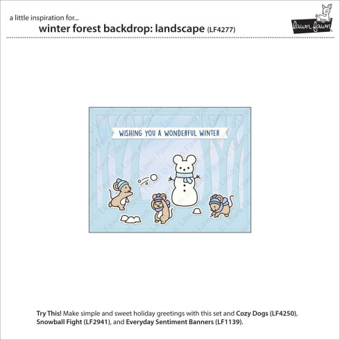Preview: Lawn Fawn - Stanzschablone "Winter Forest Backdrop: Landscape" Lawn Cuts Dies