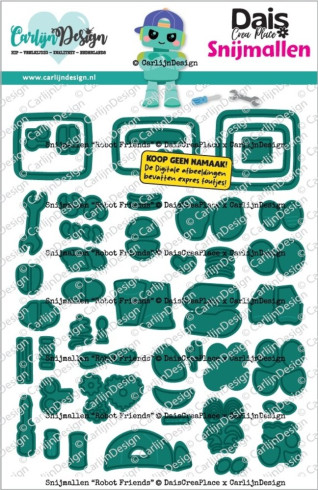 Preview: Carlijn Design - Stanzschablone "Robot Friends by DaisCreaPlace" Dies