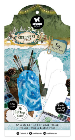 Preview: Studio Light - Tag Paper Pad "Christmas Forest" - 20 Tags
