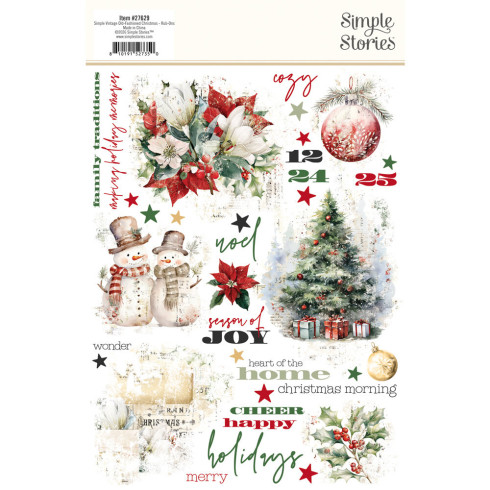 Preview: Simple Stories - Transfer Sticker "Simple Vintage Old-Fashioned Christmas" Rub Ons
