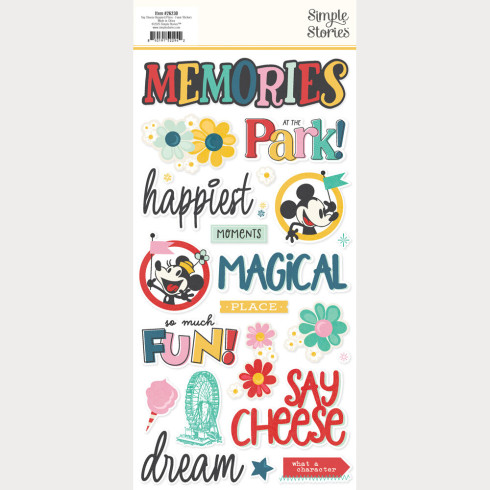 Preview: Simple Stories - Aufkleber "Say Cheese Happiest Place" Foam Sticker
