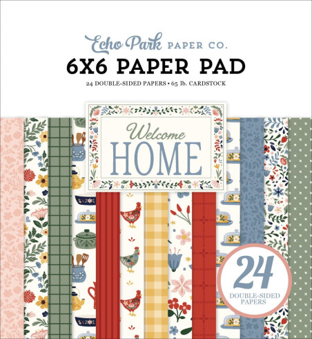 Preview: Echo Park - Designpapier "Welcome Home" Paper Pack 6x6 Inch - 24 Bogen
