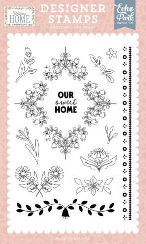 Preview: Echo Park - Stempelset "Our Sweet Home" Clear Stamps - Welcome Home