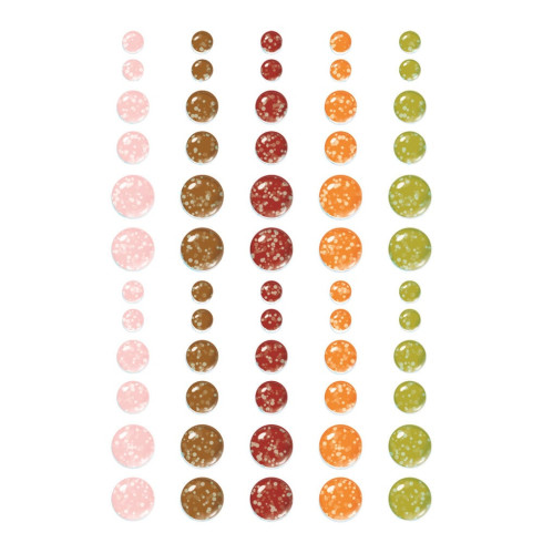 Preview: Simple Stories - Glitter Enamel Dots "Pumpkins & Plaid" 60 Stück