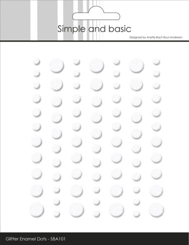 Preview: Simple and Basic - Glitter Enamel Dots "Soft White"