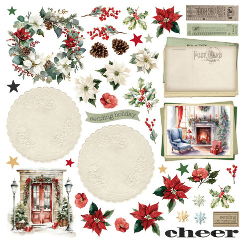 Preview: Simple Stories - Simple Vintage Old-Fashioned Christmas - Simple Cards Kit 12x12 Inch