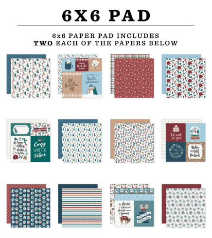 Preview: Echo Park - Designpapier "Wonderful Winter Days" Paper Pack 6x6 Inch - 24 Bogen