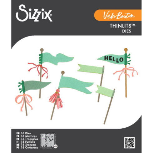Sizzix - Stanzschablone "Layering Pennant Flags" Thinlits Craft Dies by Vicki Boutin