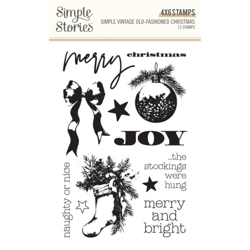 Preview: Simple Stories -  Stempel "Simple Vintage Old-Fashioned Christmas" Clear Stamps