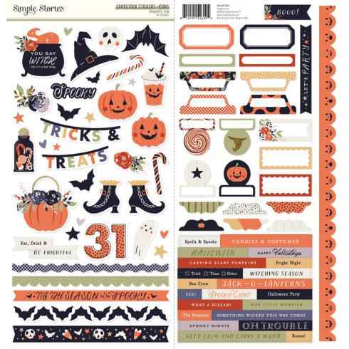 Simple Stories - Aufkleber "Frightful Fun" Cardstock Sticker Icons