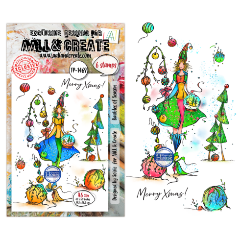 Preview: AALL and Create - Stempelset A6 "Baubles of Season" Clear Stamps