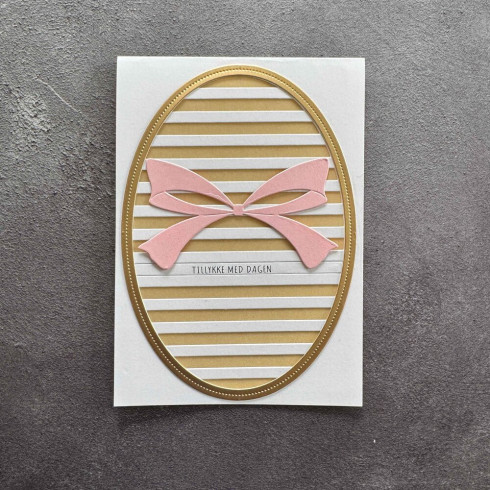 Preview: Simple and Basic - Stanzschablone A6 "Oval Horizontal Striped Panel" Dies