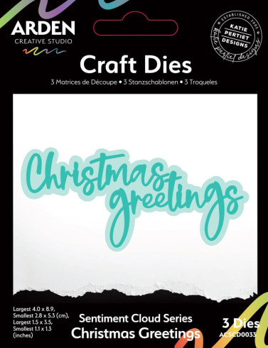Preview: Arden Creative Studio - Stanzschablone "Christmas Greetings" Dies